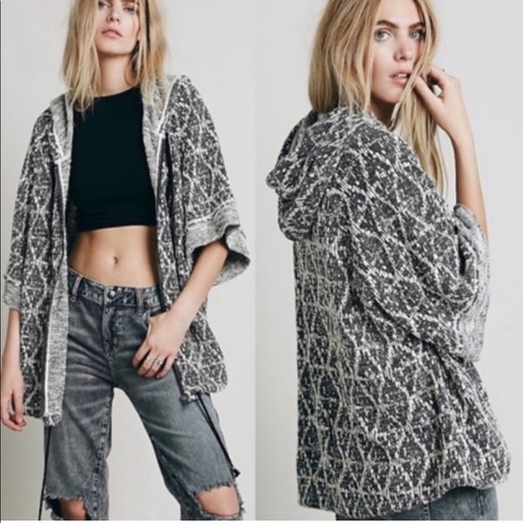 Sante Fe Jacquard oversized zip up hoodie - Picture 1 of 6